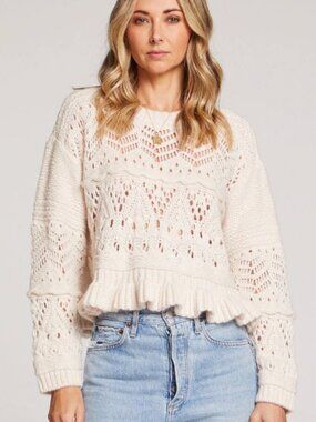 Saltwater Luxe- Coco Sweater- Cream Pullover Whimsy